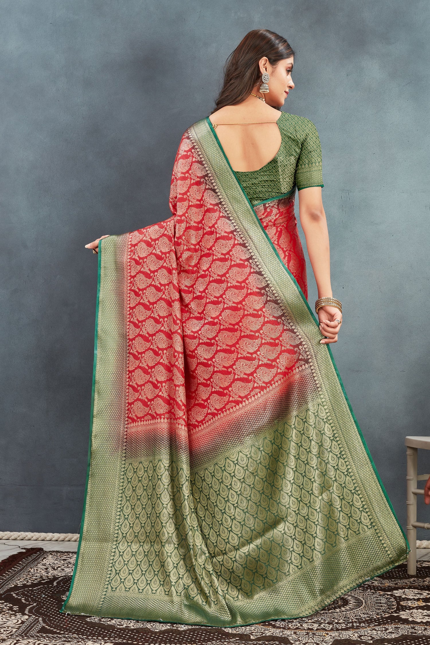 Traditional Mysore Brocade Silk Zari Saree For Indian Weddings With Stylish Blouse Fabric