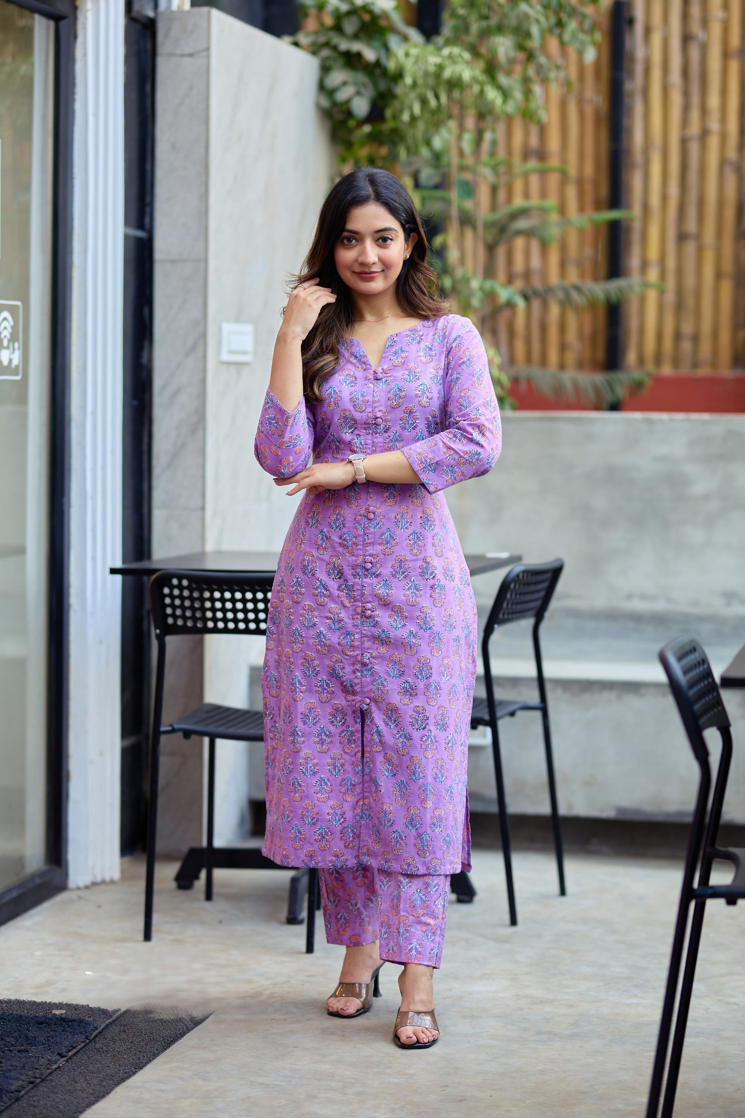 Light Purple Printed Co-ord Set