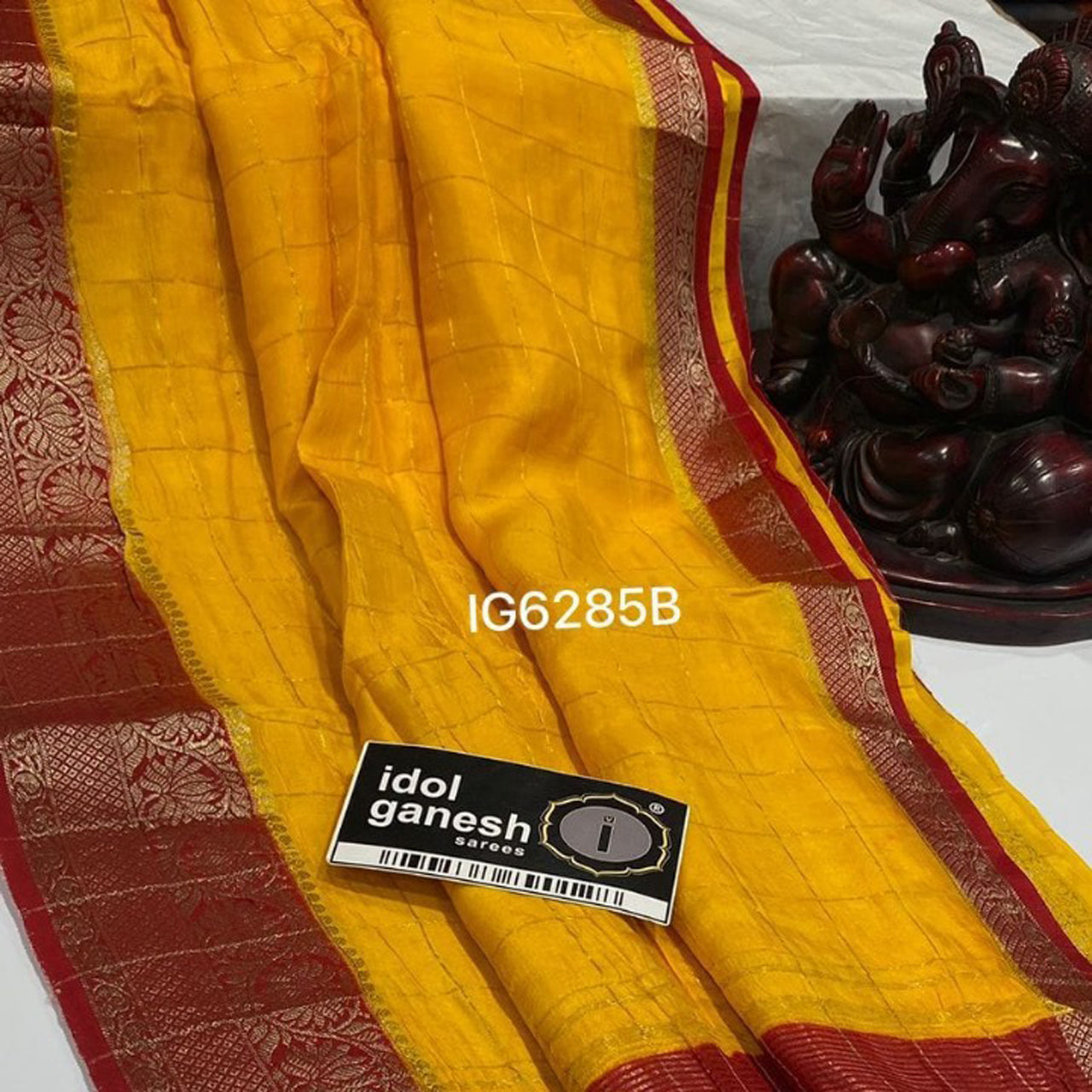 Graceful Mustard Pure Assam Silk Saree Featuring Fine Weaving Patterns