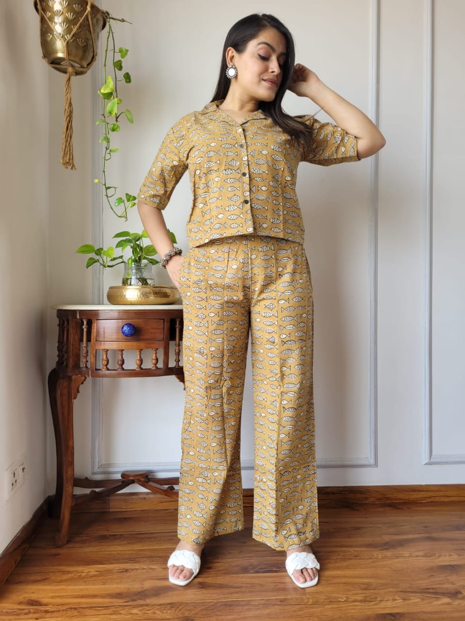 Pure Cotton Block Print Summer Co-ord Set for Women