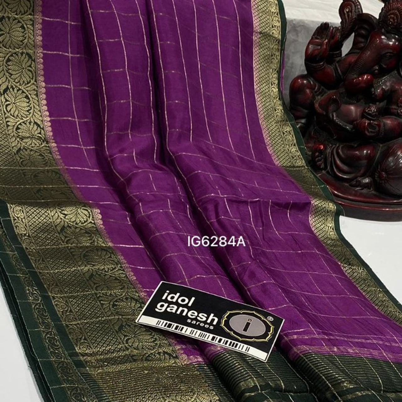 Classic Purple Woven Assam Silk Saree With Ethnic Touch