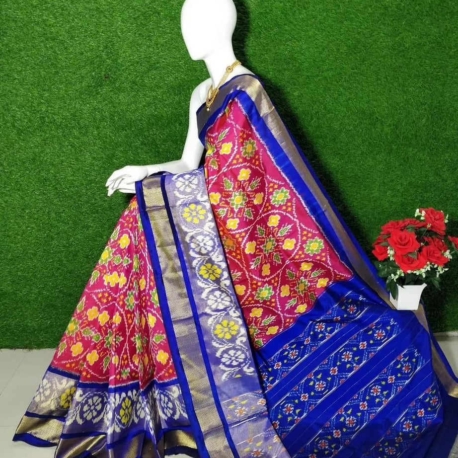 Pochampalli Printed Handloom Soft Silk Saree 💕