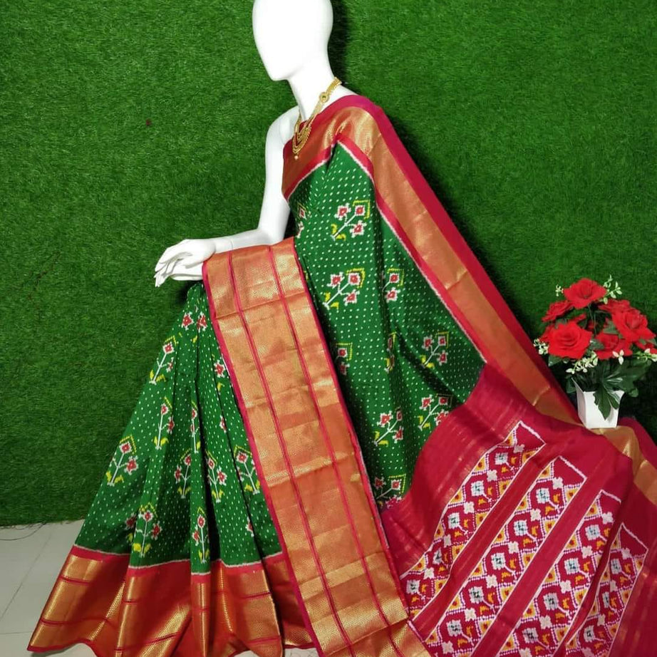 Pochampalli Printed Handloom Soft Silk Saree 💕