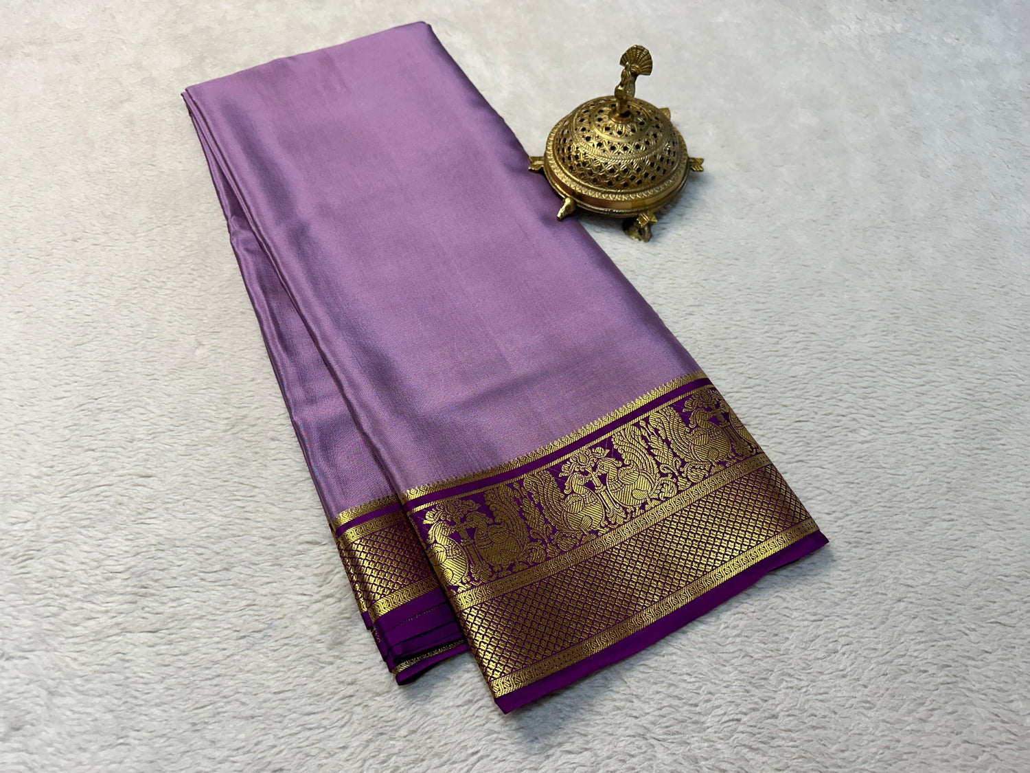 Mysore Heritage Saree In Soft Silk With Contrasting Details