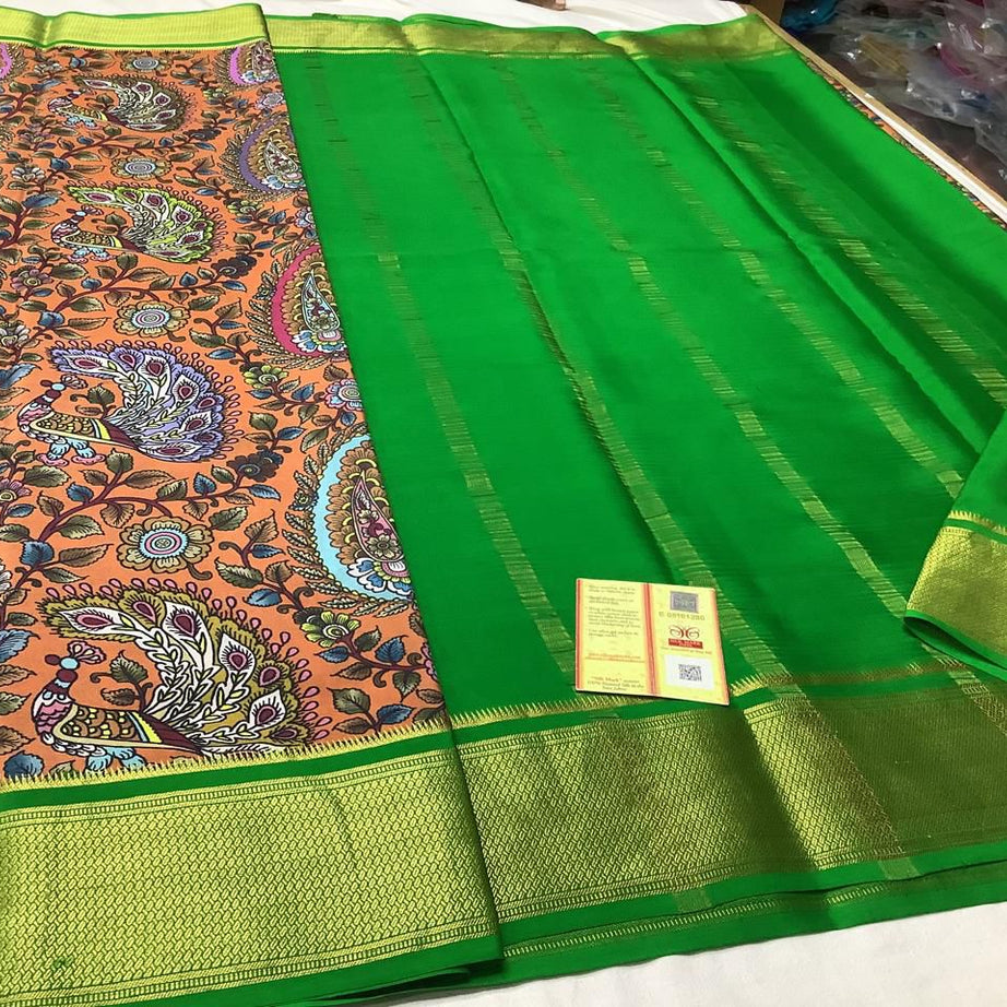 Pure Mysore Printed crepe silk sarees