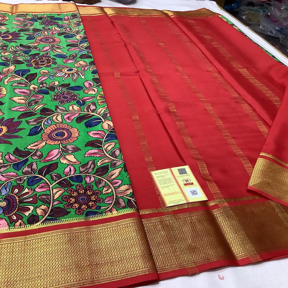 Pure Mysore Printed crepe silk sarees