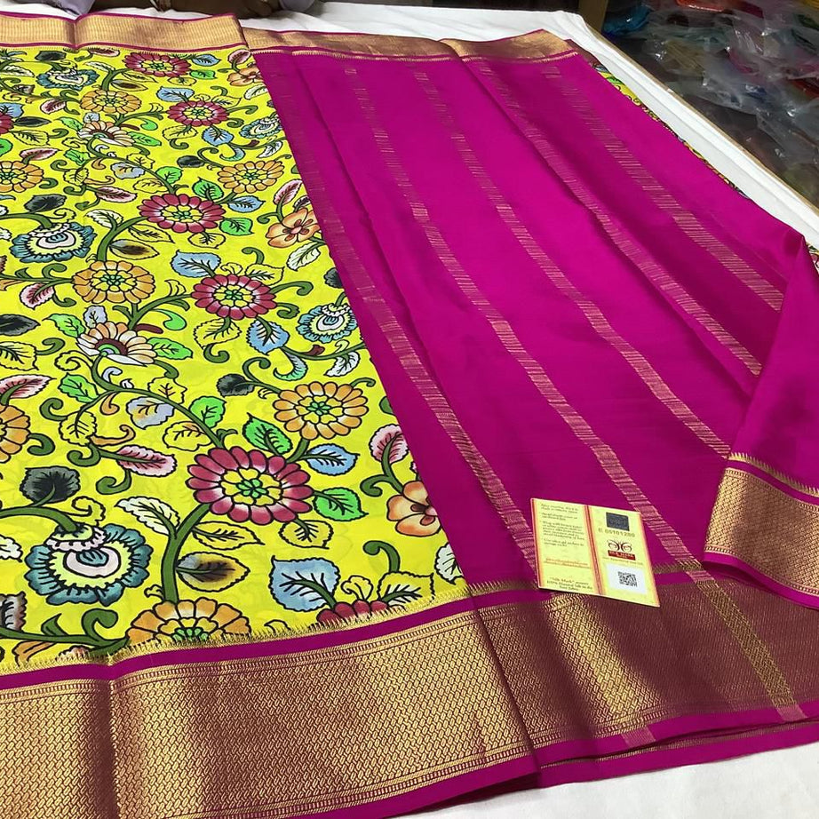 Pure Mysore Printed crepe silk sarees