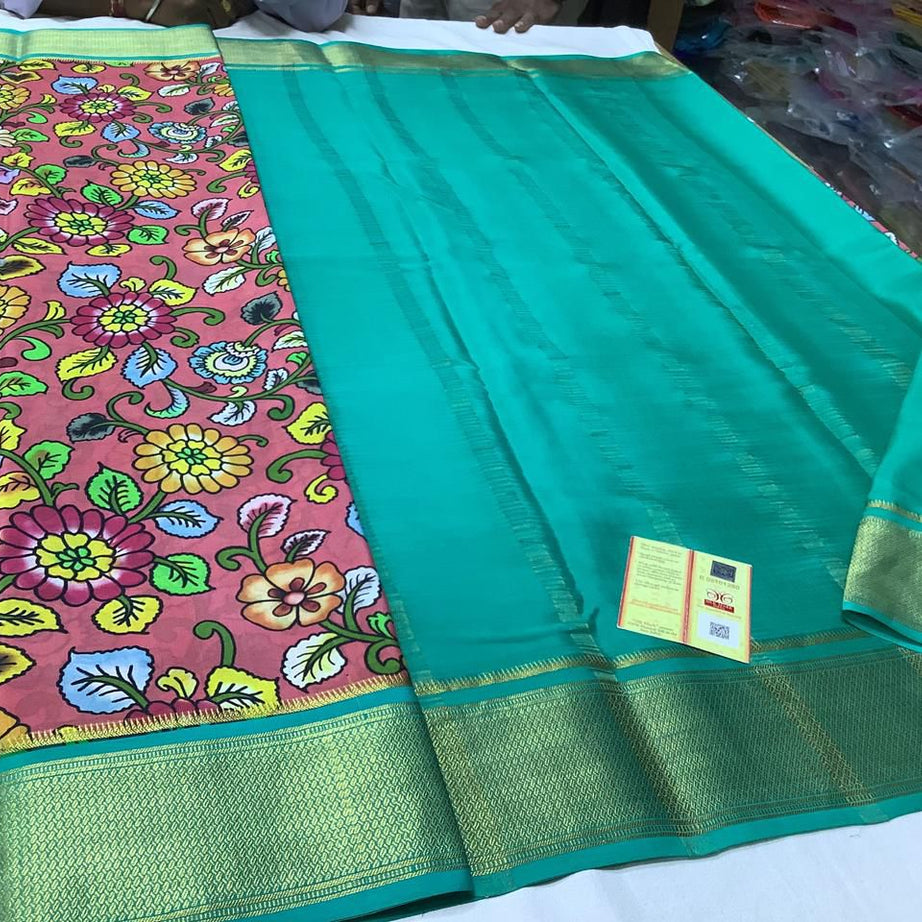 Pure Mysore Printed crepe silk sarees