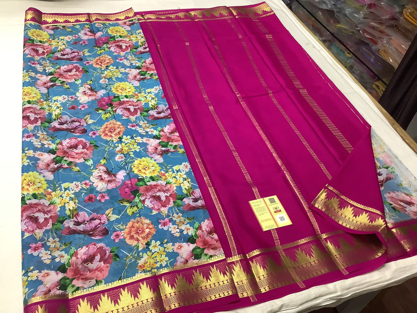 Pure Mysore Printed crepe silk sarees*🎉