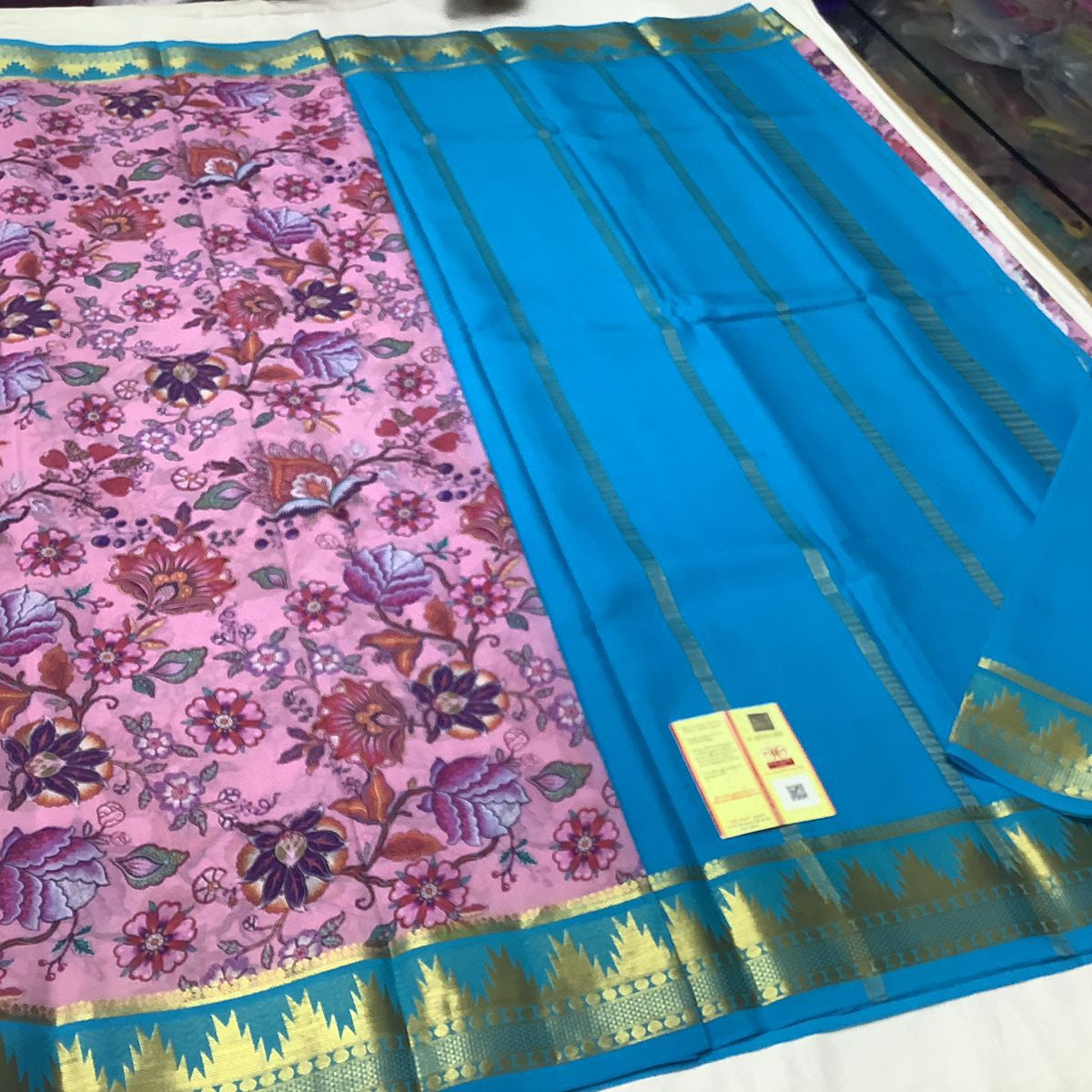 Pure Mysore Printed crepe silk sarees