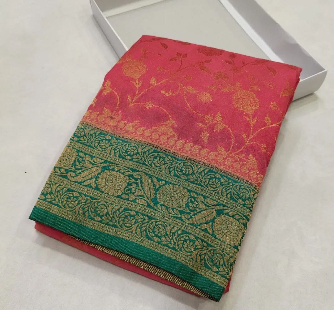 Festive Wear Zari Woven Soft Silk Saree For Women