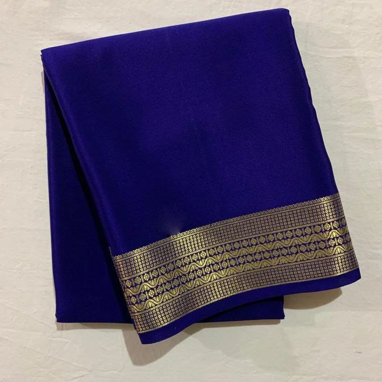 Heritage-Inspired Mysore Silk Saree With Designer Zari Weave
