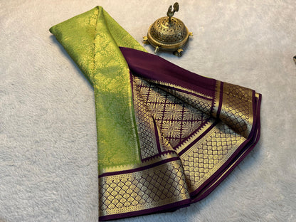 🌟 Brocade Beauty: Mysore Silk Sarees in Full Splendor ✨