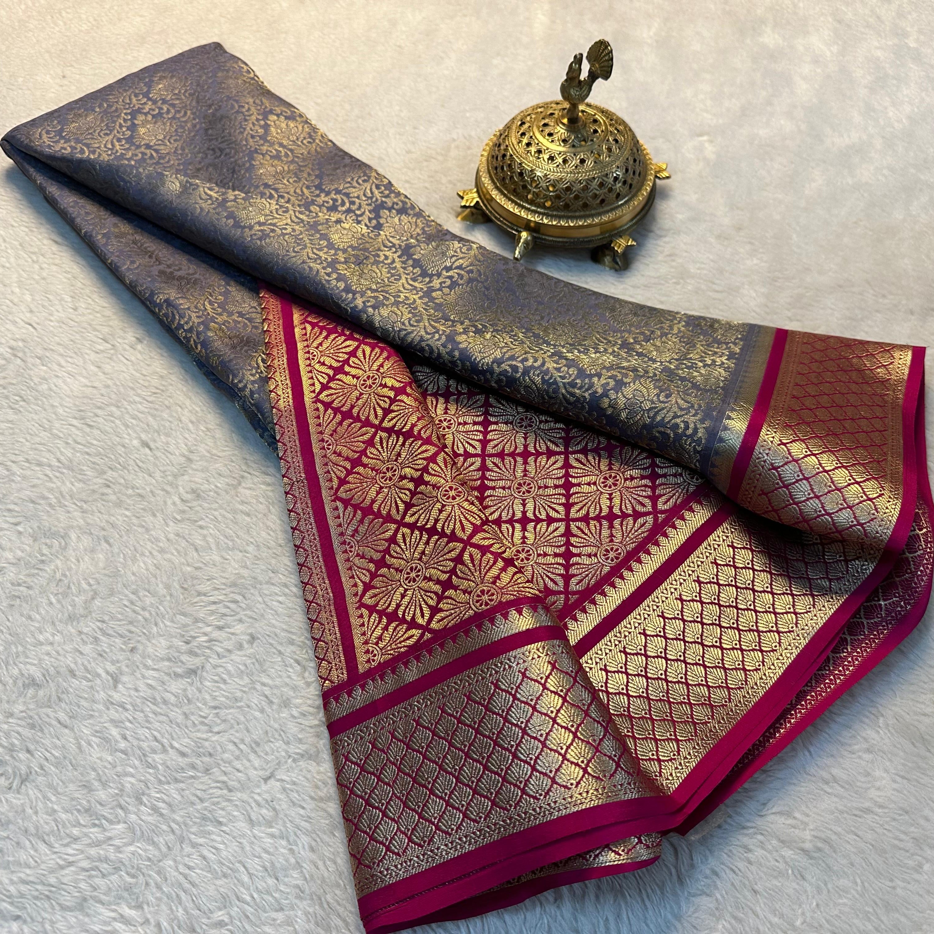 🌟 Brocade Beauty: Mysore Silk Sarees in Full Splendor ✨