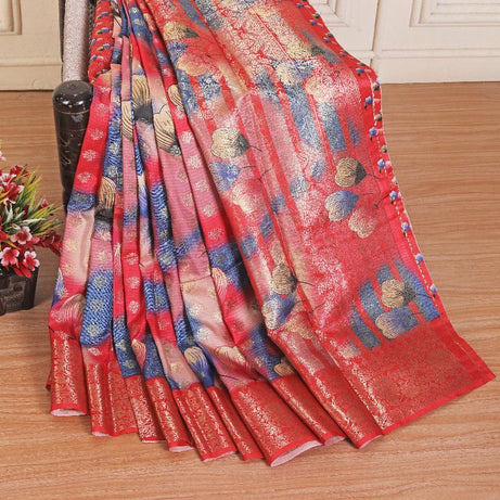 💖Printed Perfection: Graceful Soft Silk Sarees in red 💖