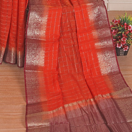 ✨ Border Zari Bliss: Soft Silk Sarees in red💫👑