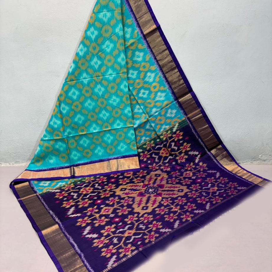 Soft Handloom Sico Pattu Sarees in Rama