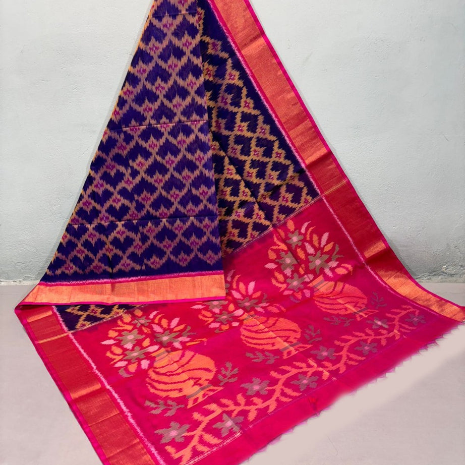 Soft Handloom Sico Pattu Sarees in Dark Purple