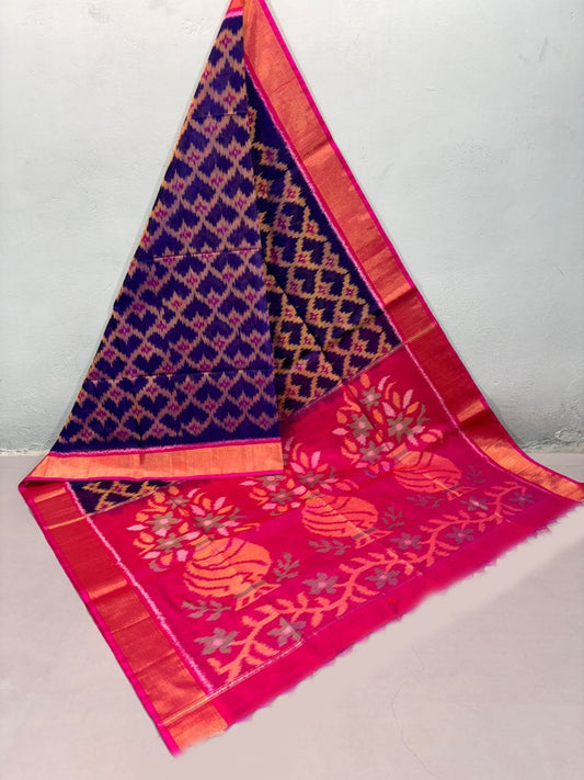 Soft Handloom Sico Pattu Sarees in Dark Purple