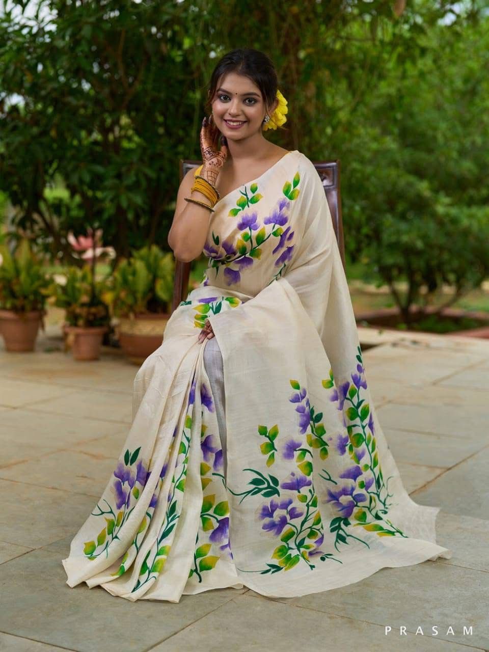 Captivating Traditional Mysore Silk Floral Digital Print Saree