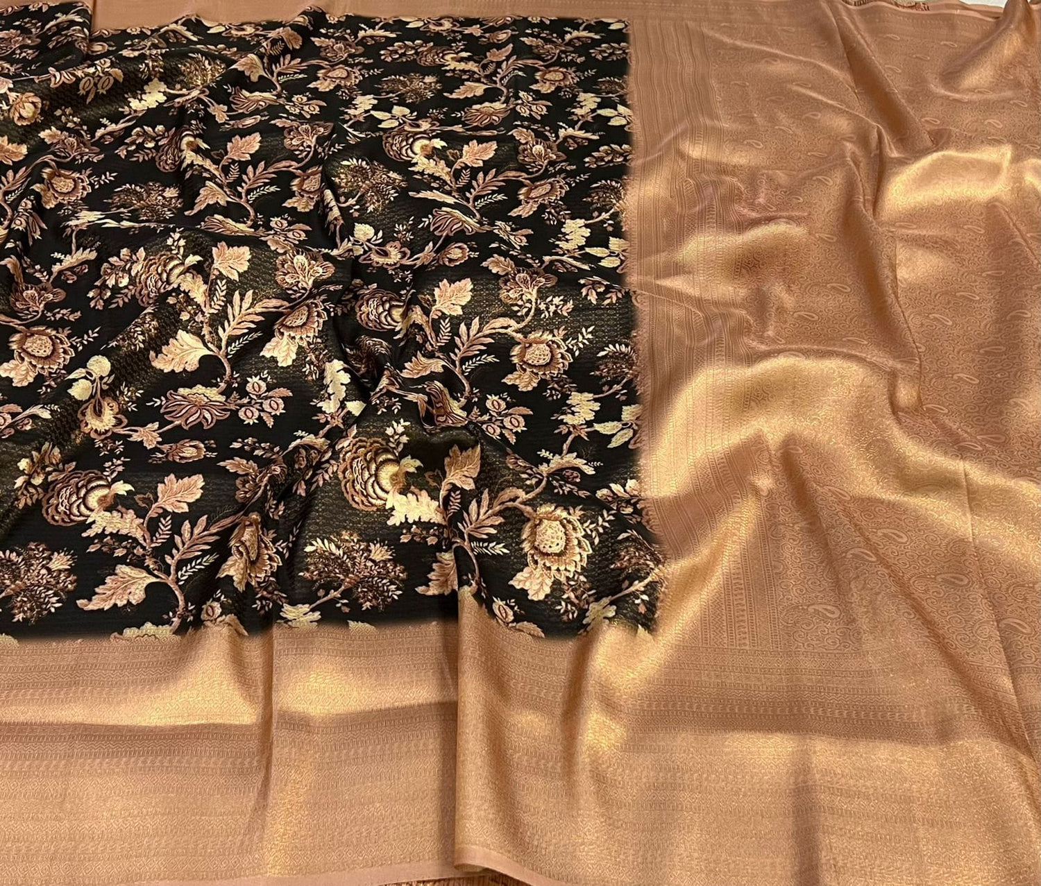 Wedding Look Digital Print Saree In Pure Soft Silk