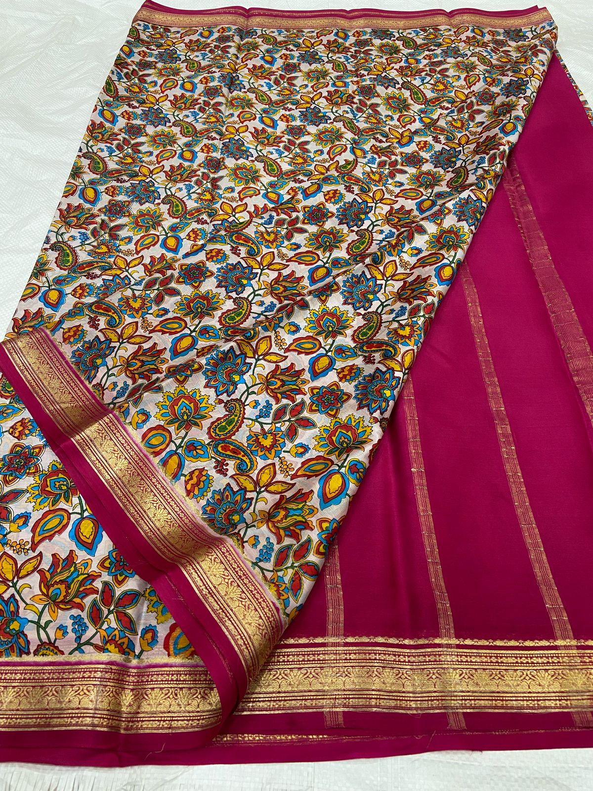Alluring Traditional Mysore Soft Silk Printed Saree