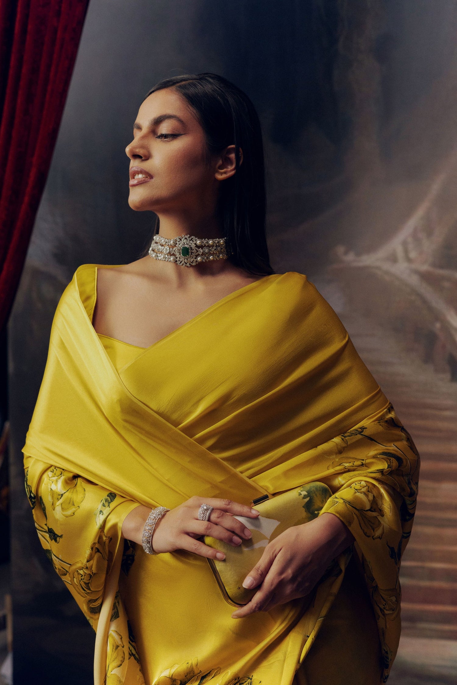 Buy Mira Canary Yellow Silk Saree Online at Studio 113