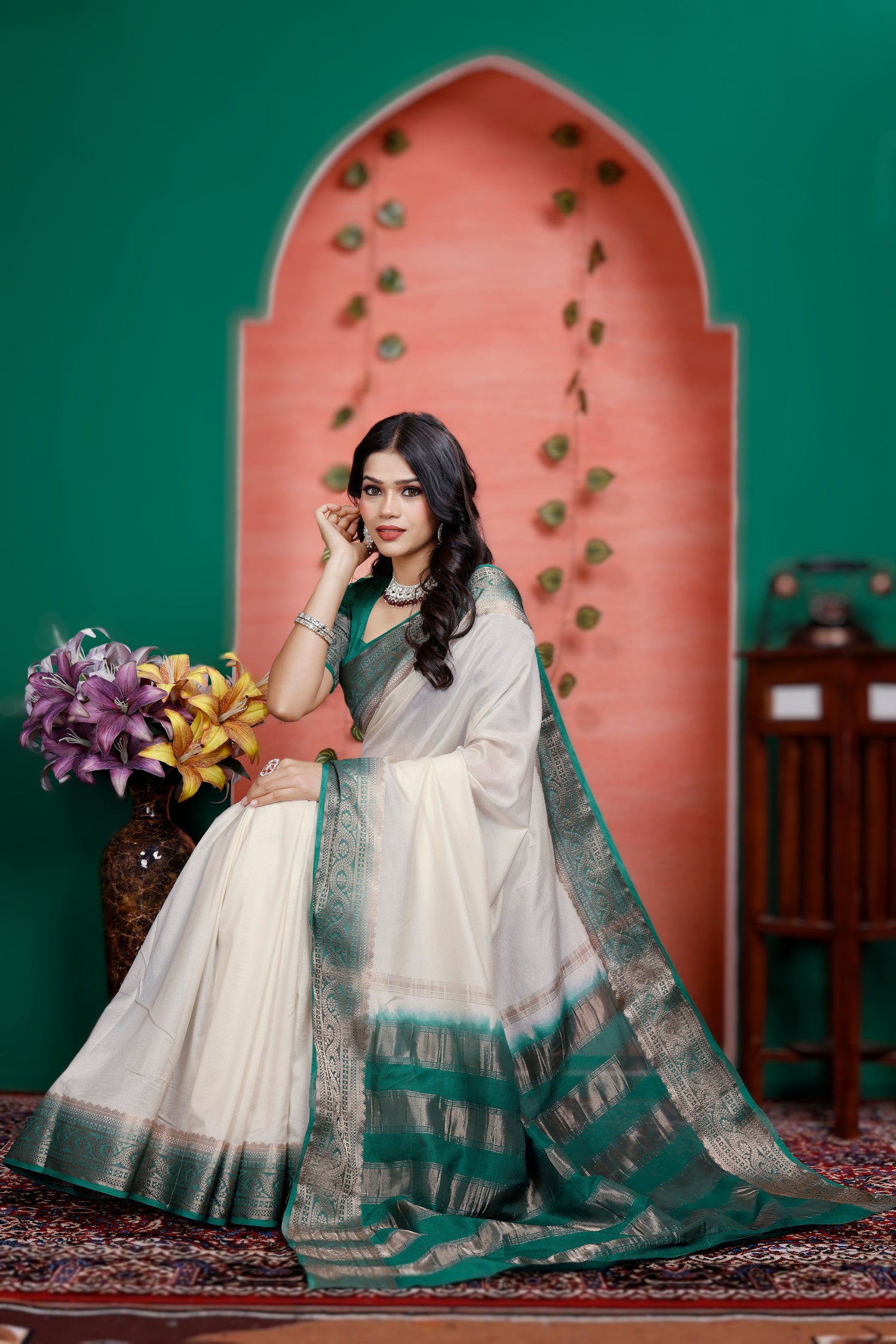 Traditional Wear Mysore Crepe Silk Saree With Minimalist Design
