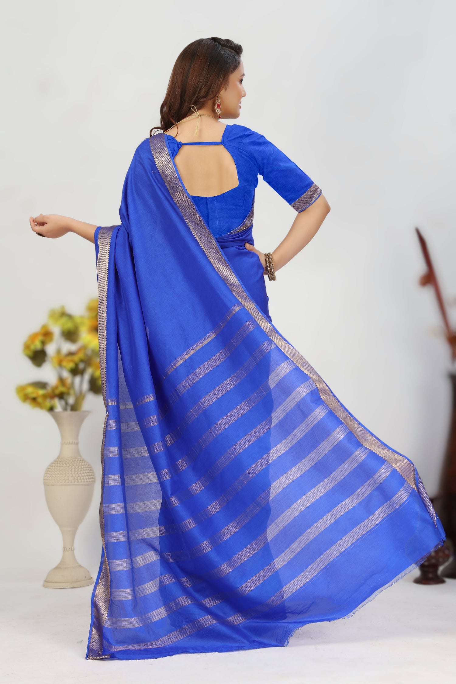 Artistic Mysore Silk Crepe Saree For Traditional Occasions
