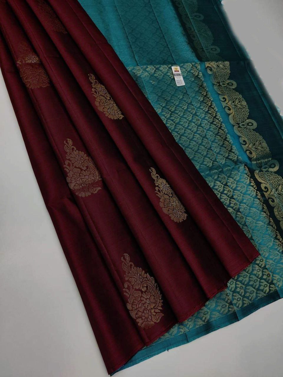 Stately Maroon Kanchipuram Saree Pure Silk With Ethnic Details