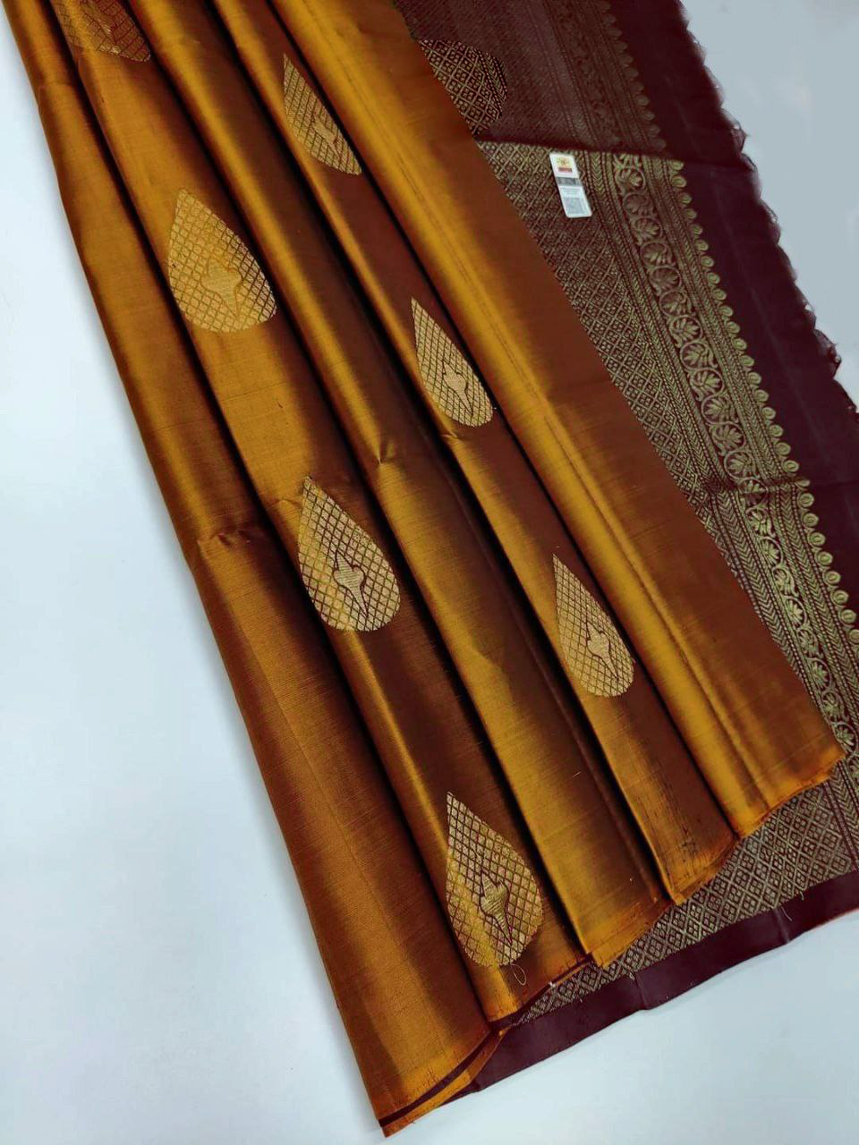 Yellow Traditional Kanchipuram Saree Heritage Silk Handloom
