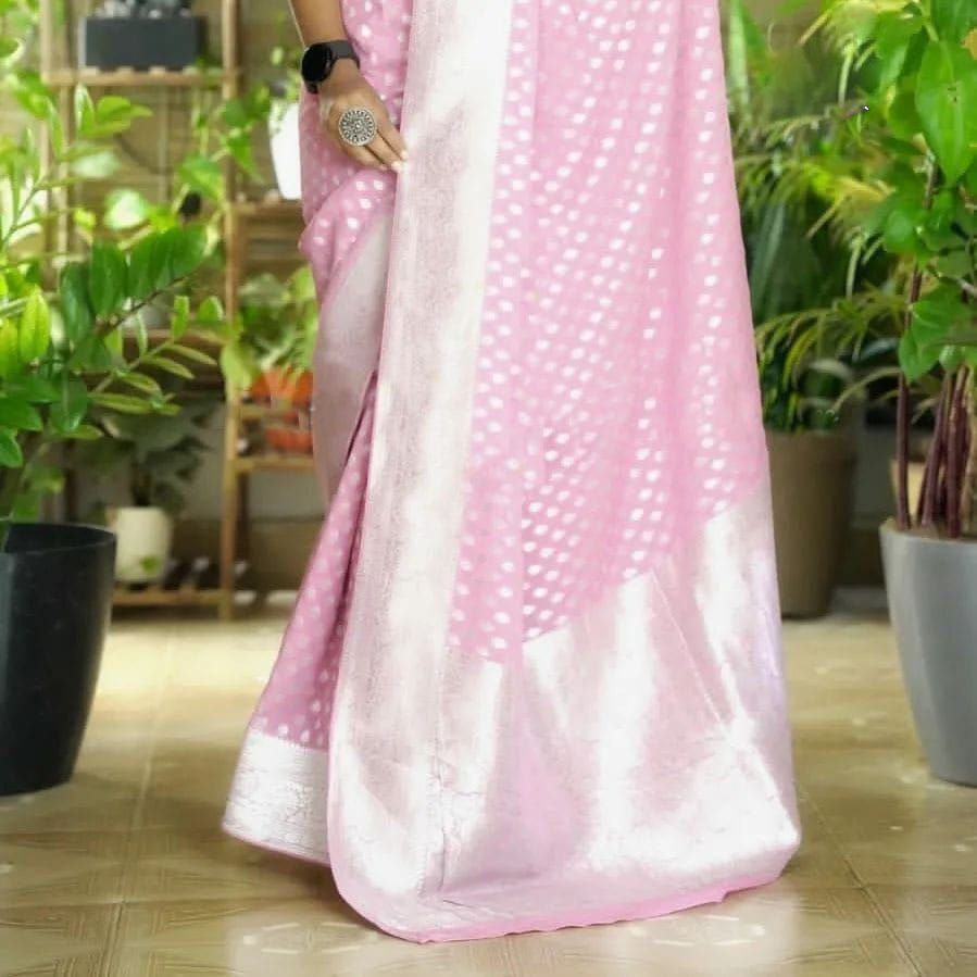 Traditional Festive Silk Saree With Rich Pallu And Fancy Blouse