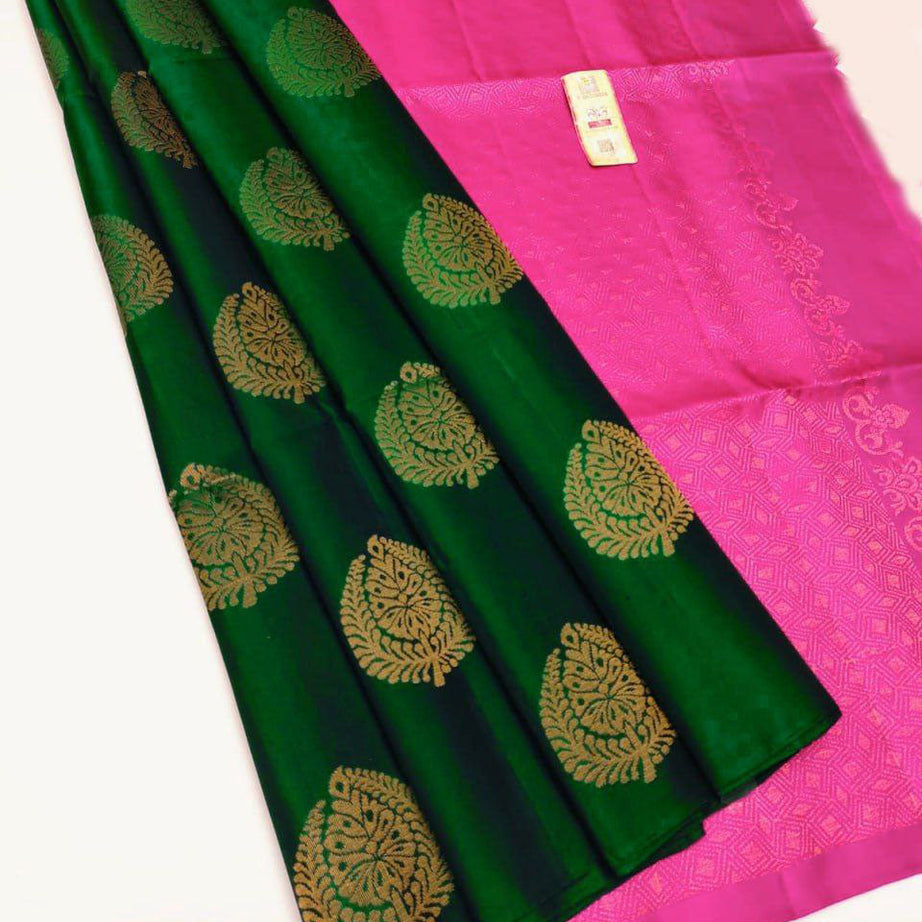 💕Green Kanchipuram Silks Saree💕