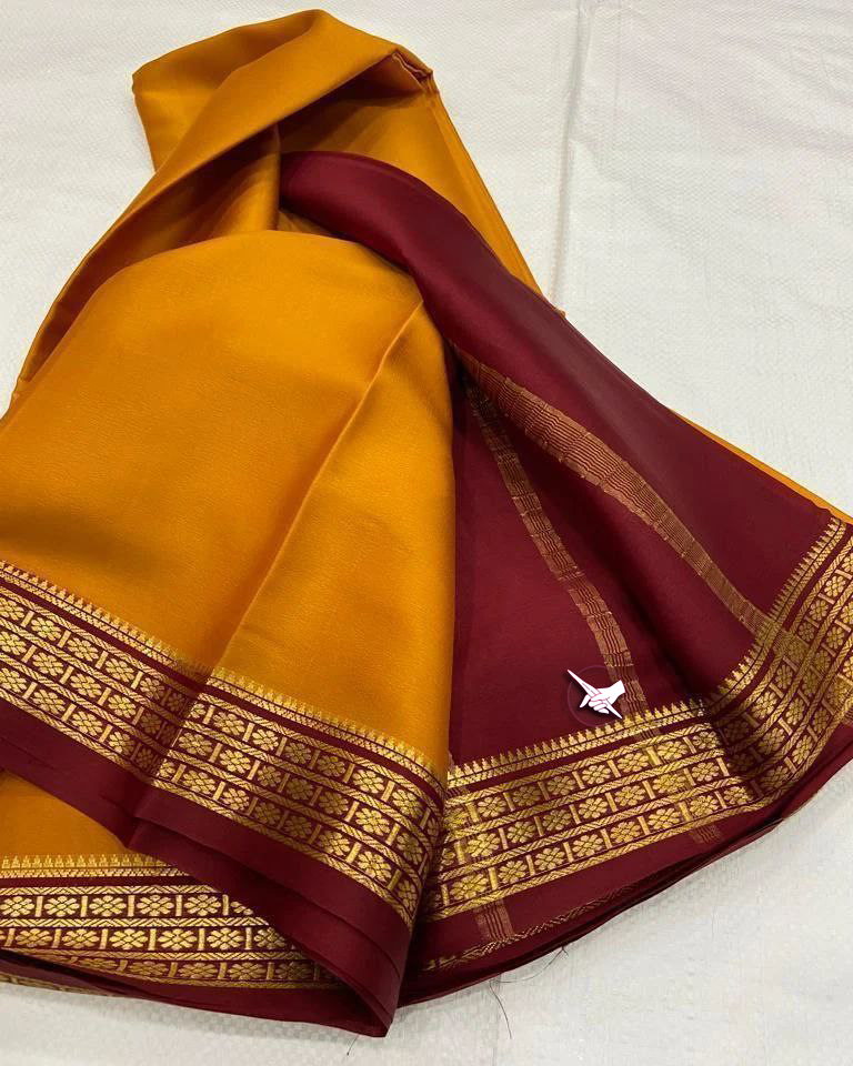 Timeless Yellow And Maroon Function Wear Soft Silk Saree With Fancy Blouse