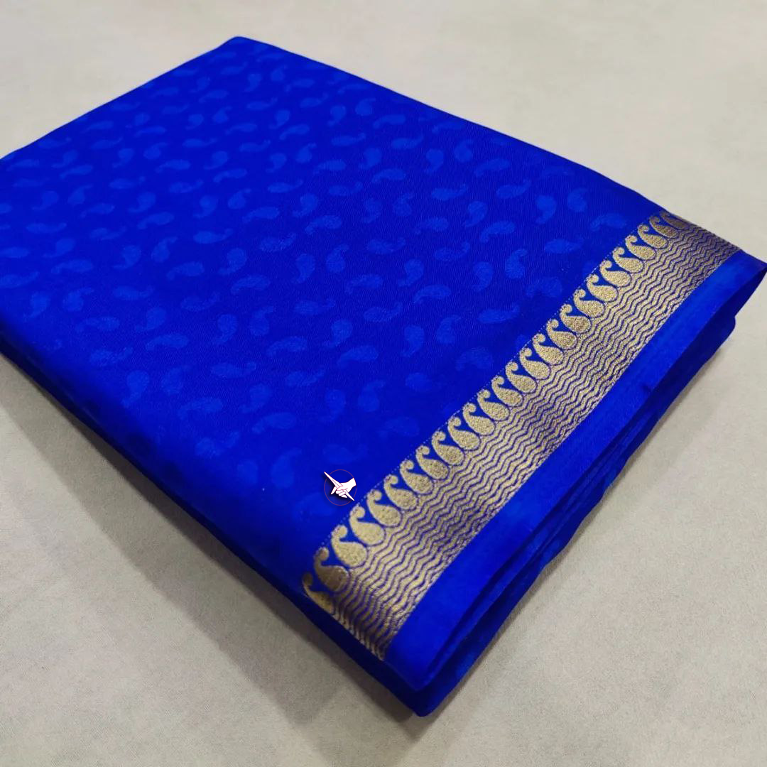 Modern Ethnic Royal Ethnic Mysore Soft Silk Saree With Stylish Contrast Blouse