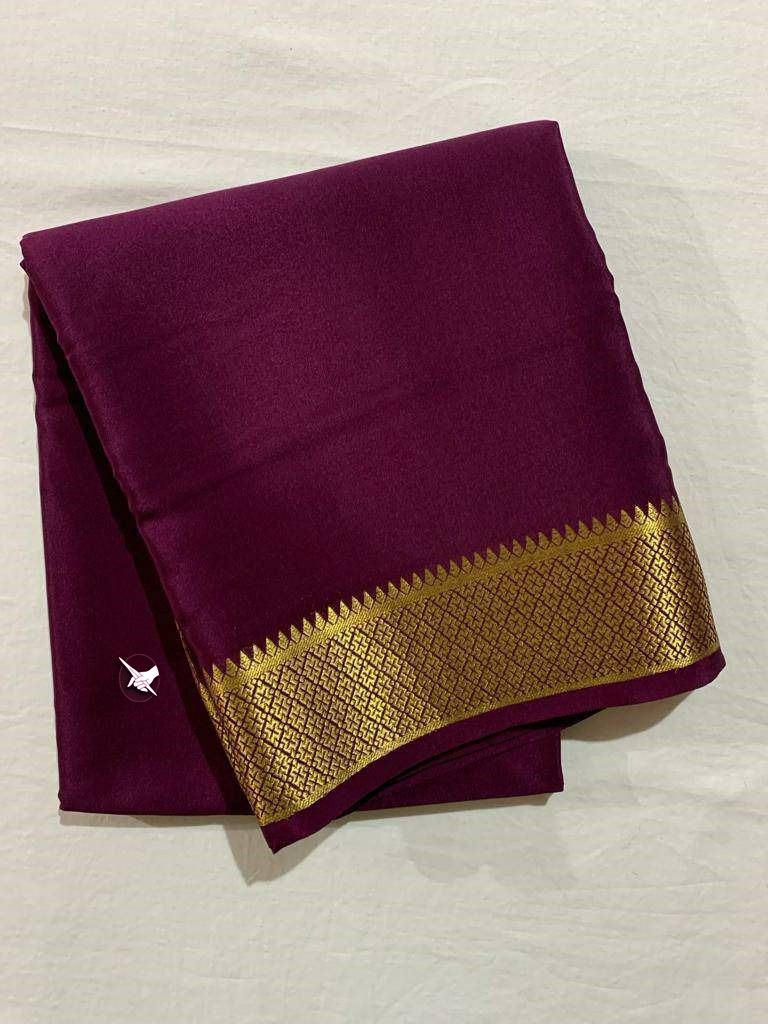 Richly Woven Wine Function Saree With Zari Embellishment And Blouse Material