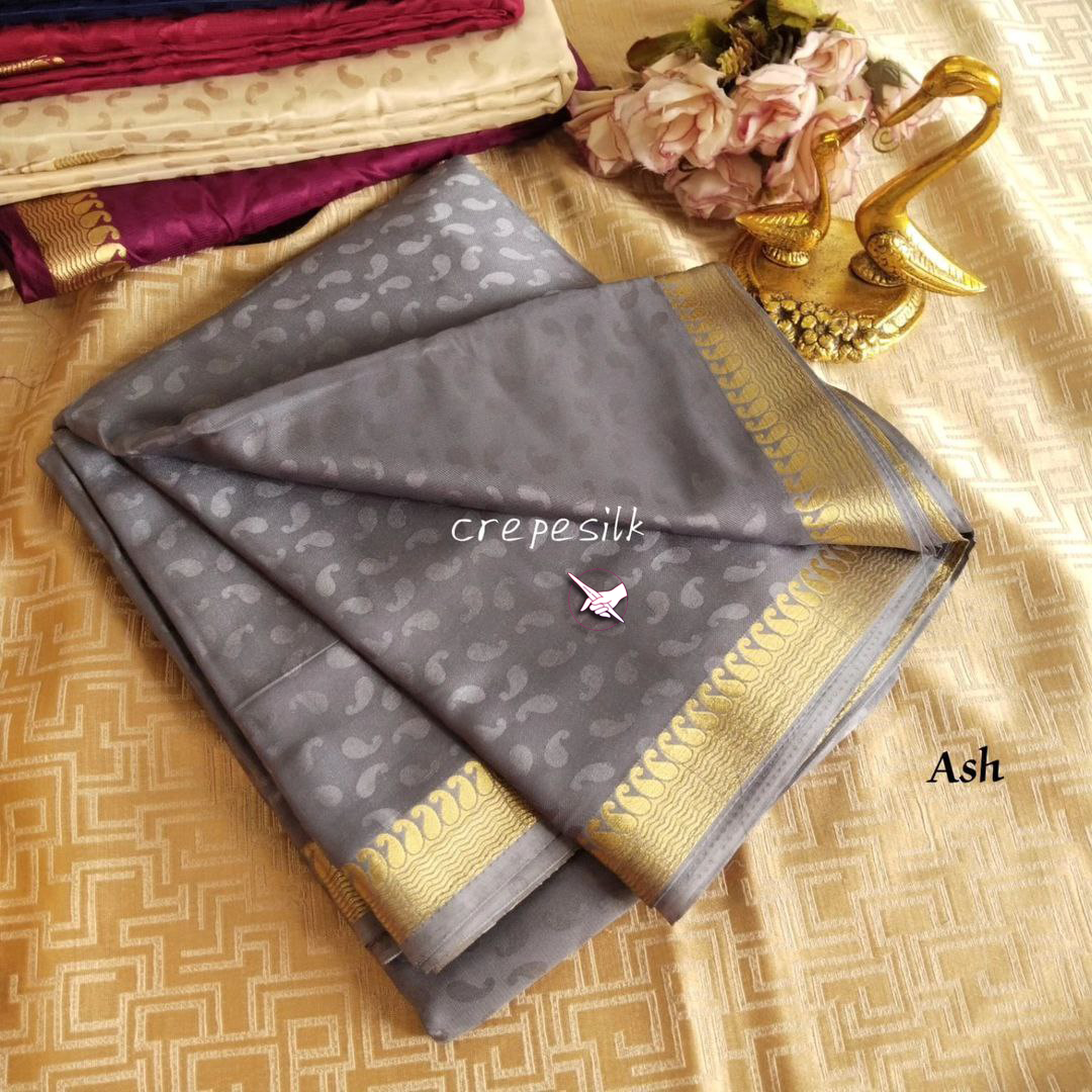 Traditional Mysore Silk Saree With Fine Border Weave