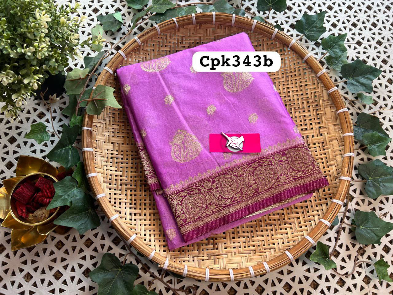 Purple Maheshwari Fancy Silk Saree Party Ready With Blouse Piece Included