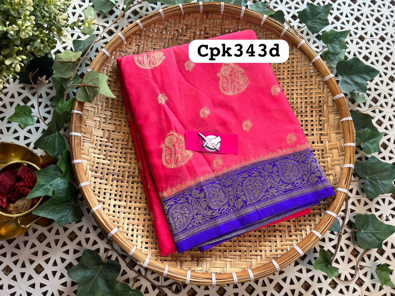 🧸ྀིMaheshwari Fancy Silk Sarees Copper Zari Brocade🧸ྀི