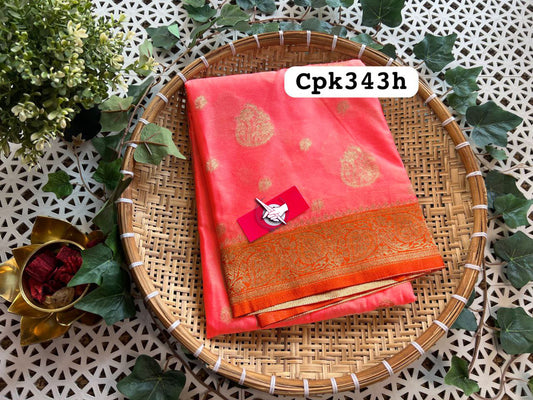 🧸ྀིMaheshwari Fancy Silk Sarees Copper Zari Brocade🧸ྀི