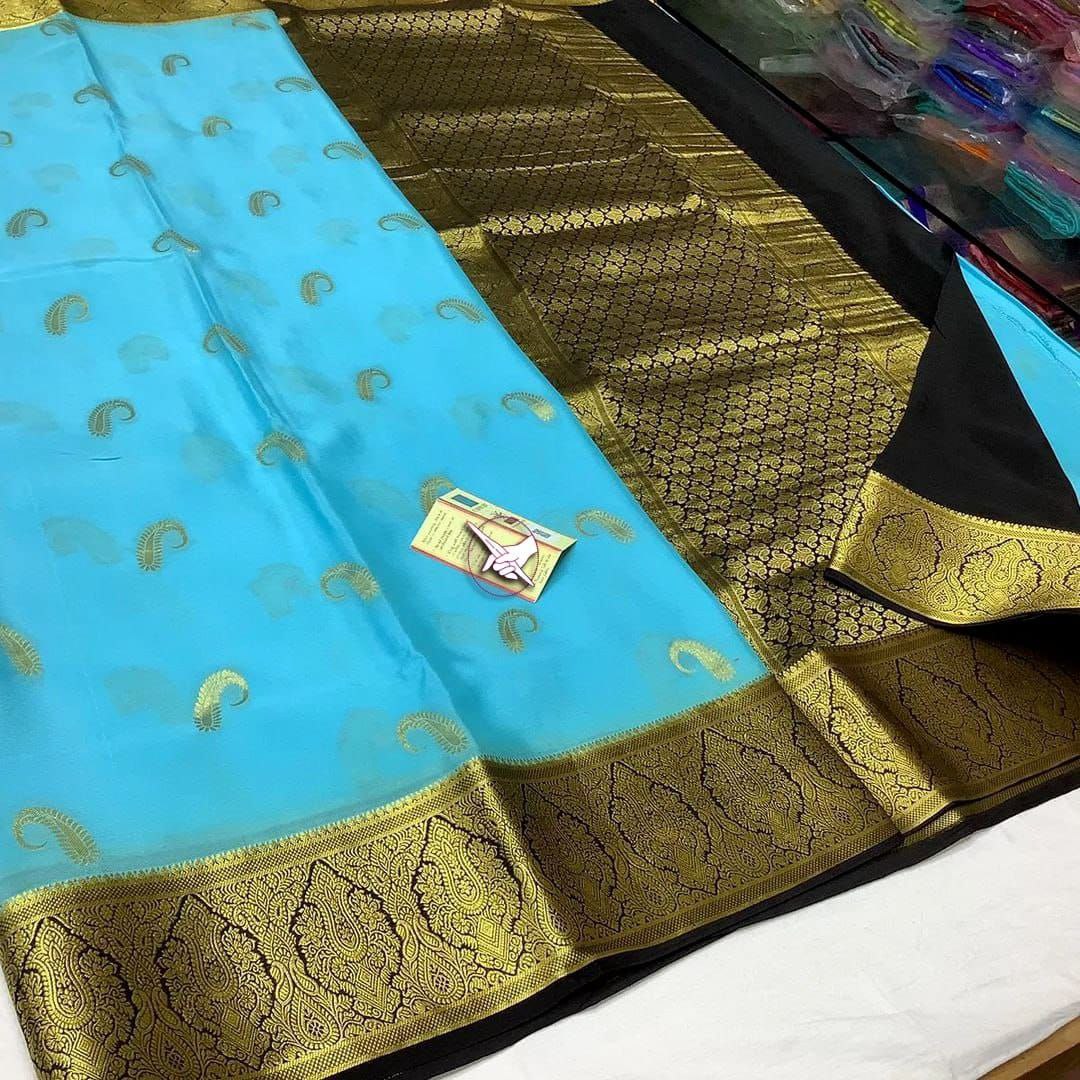 Soft Silk Designer Saree With Rich Pallu And Matching Blouse Material