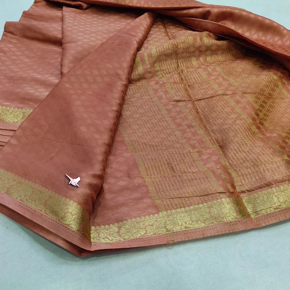 Ethnic Pure Silk Saree From Mysore With Traditional Work