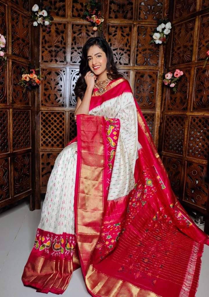 Wedding Special Ikkat Soft Silk Saree With Digital Design