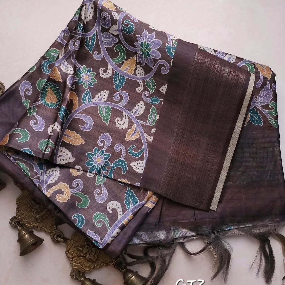 Handloom Woven Soft Silk Saree With Engaging Kalamkari Digital Artwork