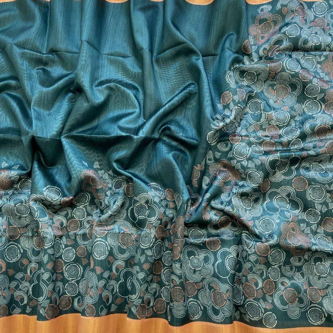 Simple Soft Silk Pattu Saree From Assam With Digital Printed Design