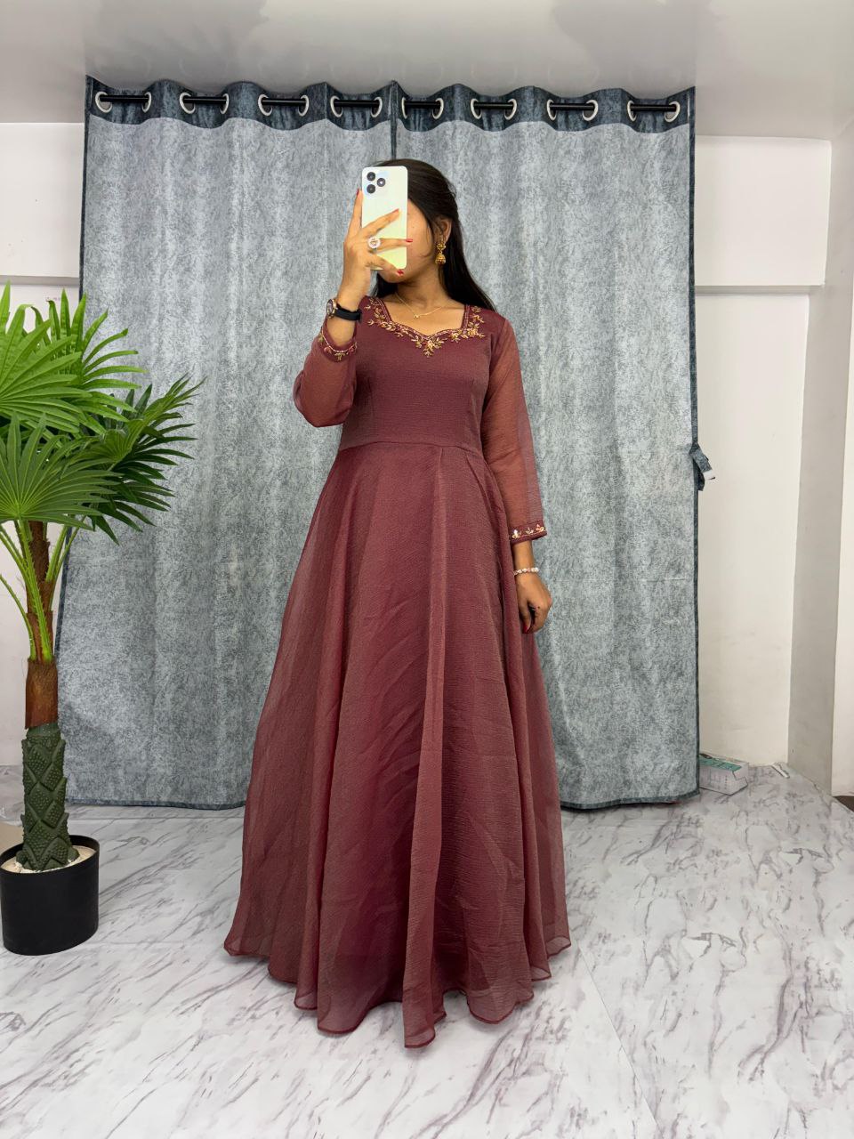 Merlot Fancy Crush Magenta Readymade Gown