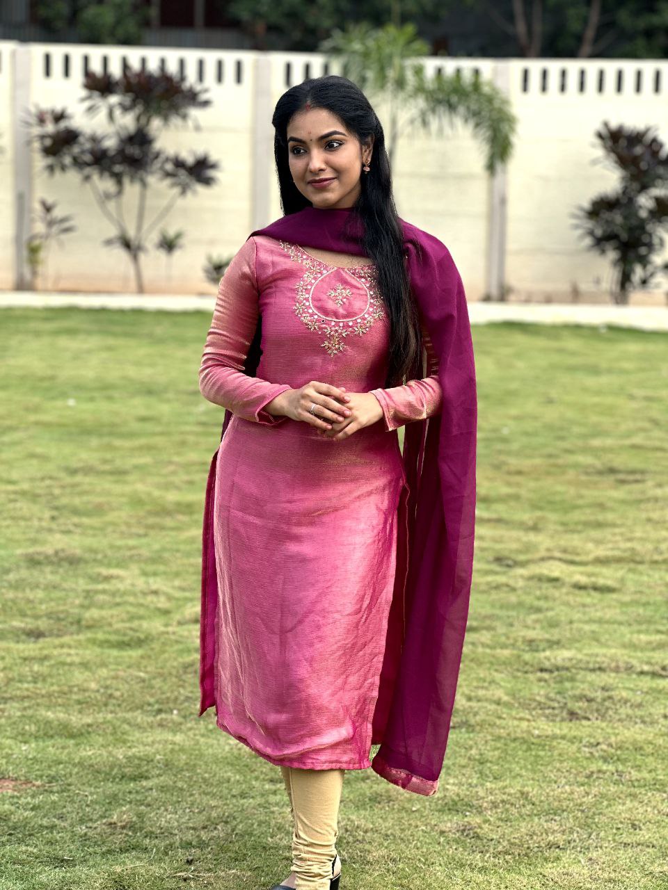 Glamorous Fancy Crush Readymade Kurti With Dupatta