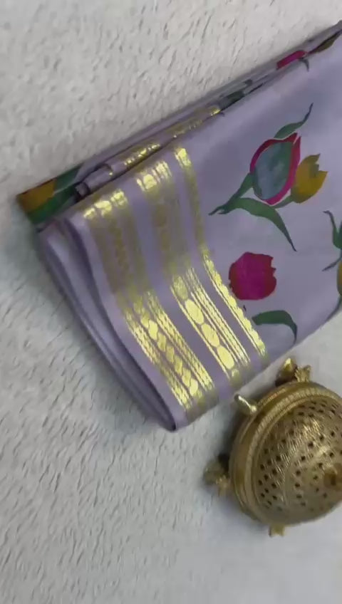 Royal Weave: Semi Crepe Mysore Silk Sarees