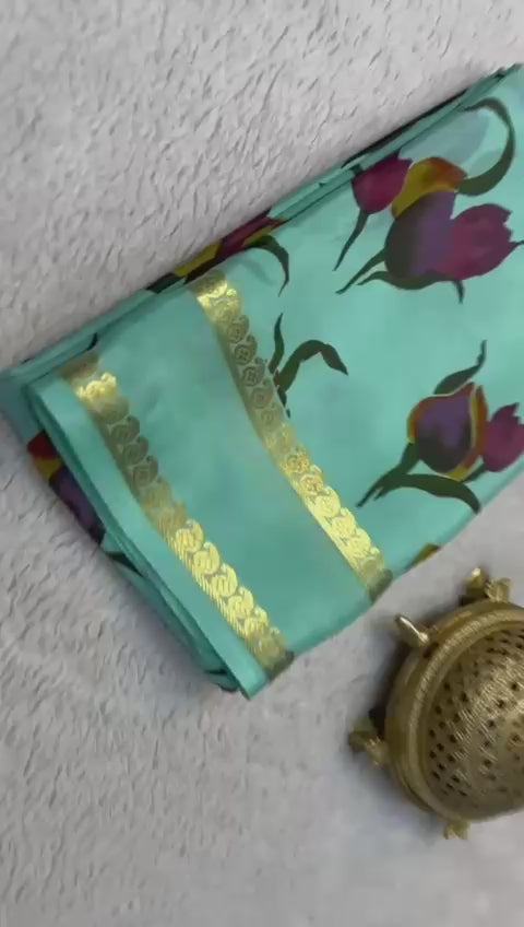 Saree Splendor: Semi Crepe Mysore Magic