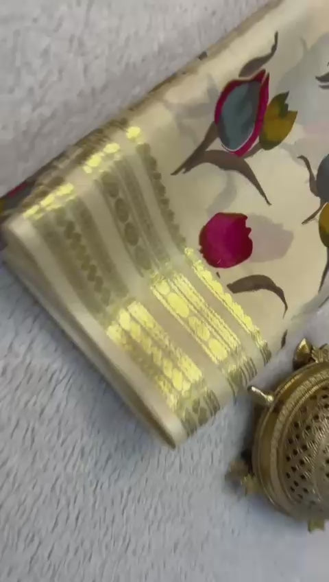 Regal Flow: Printed Mysore Crepe Sarees